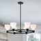 Nuvo Russel - 6 Light Chandelier - Matte Black with Satin White Glass 60/8027 - alternate 6